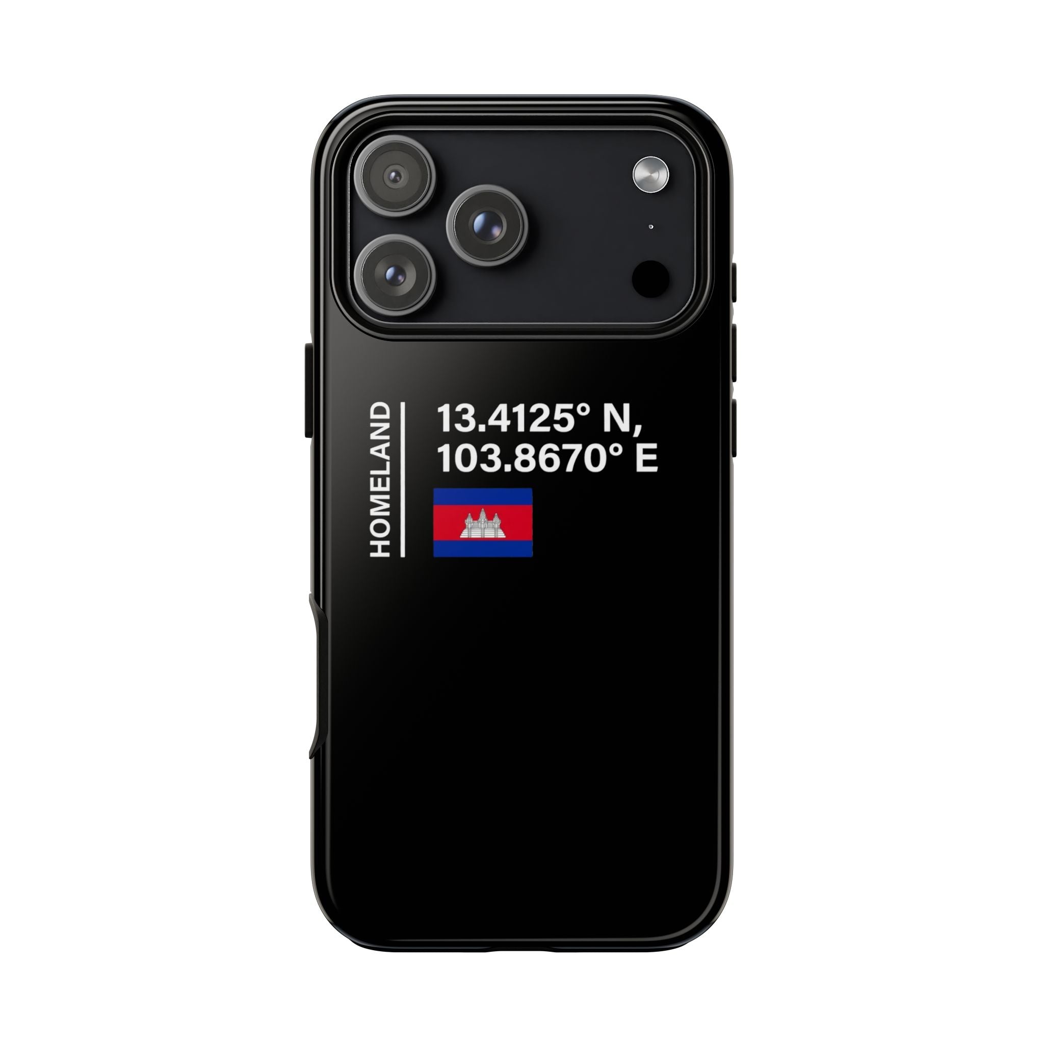 Cambodia flag coordinates Tough Case | Phnom Penh GPS phone cover