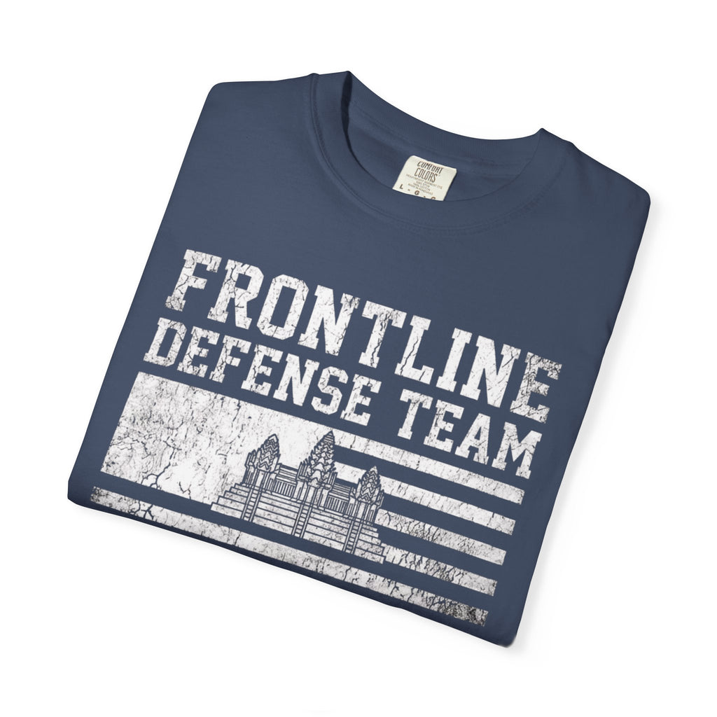 Frontline Defense Team We Have Your Back T-shirt | Military Flag Design