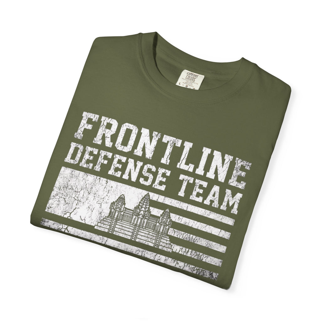 Frontline Defense Team We Have Your Back T-shirt | Military Flag Design