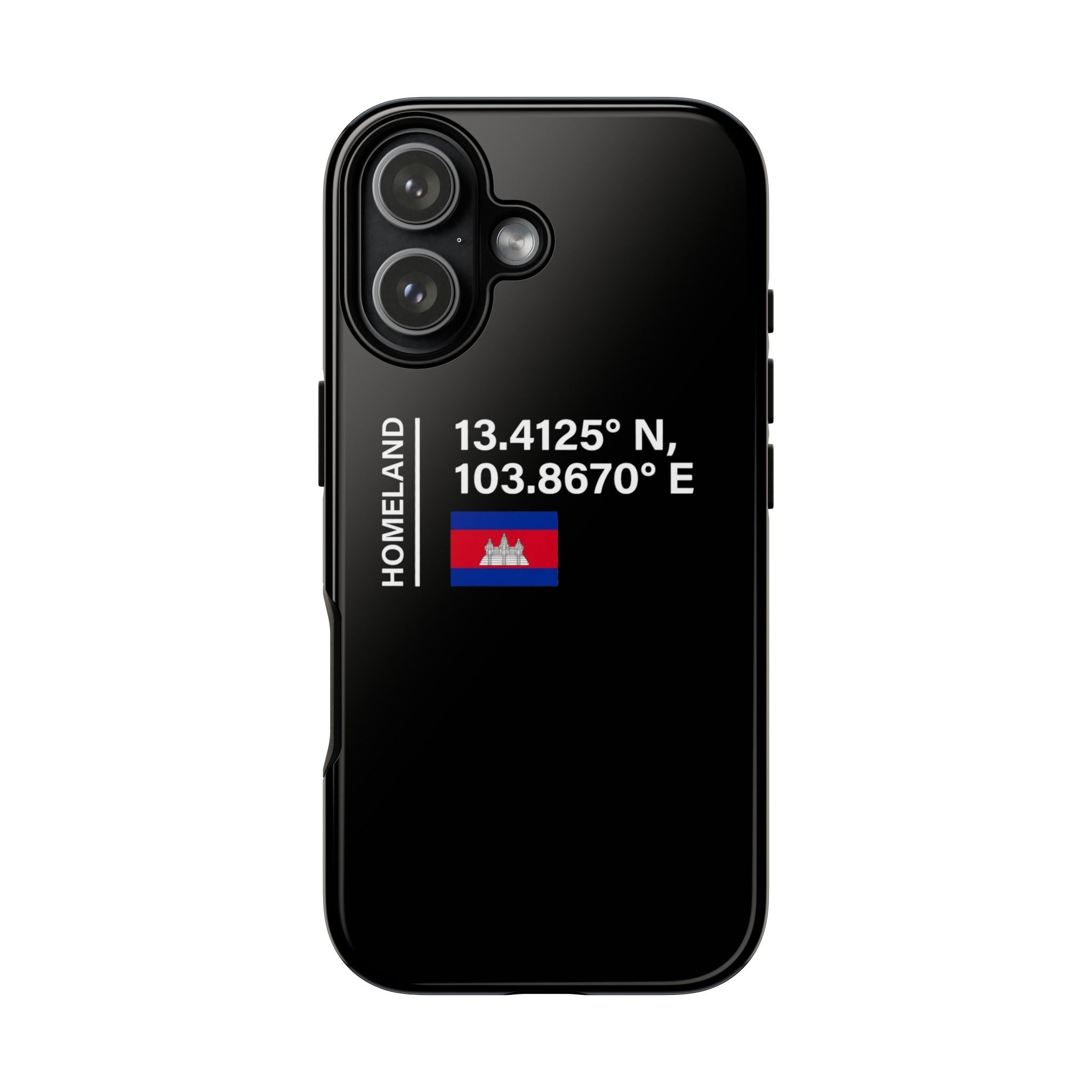 Cambodia flag coordinates Tough Case | Phnom Penh GPS phone cover
