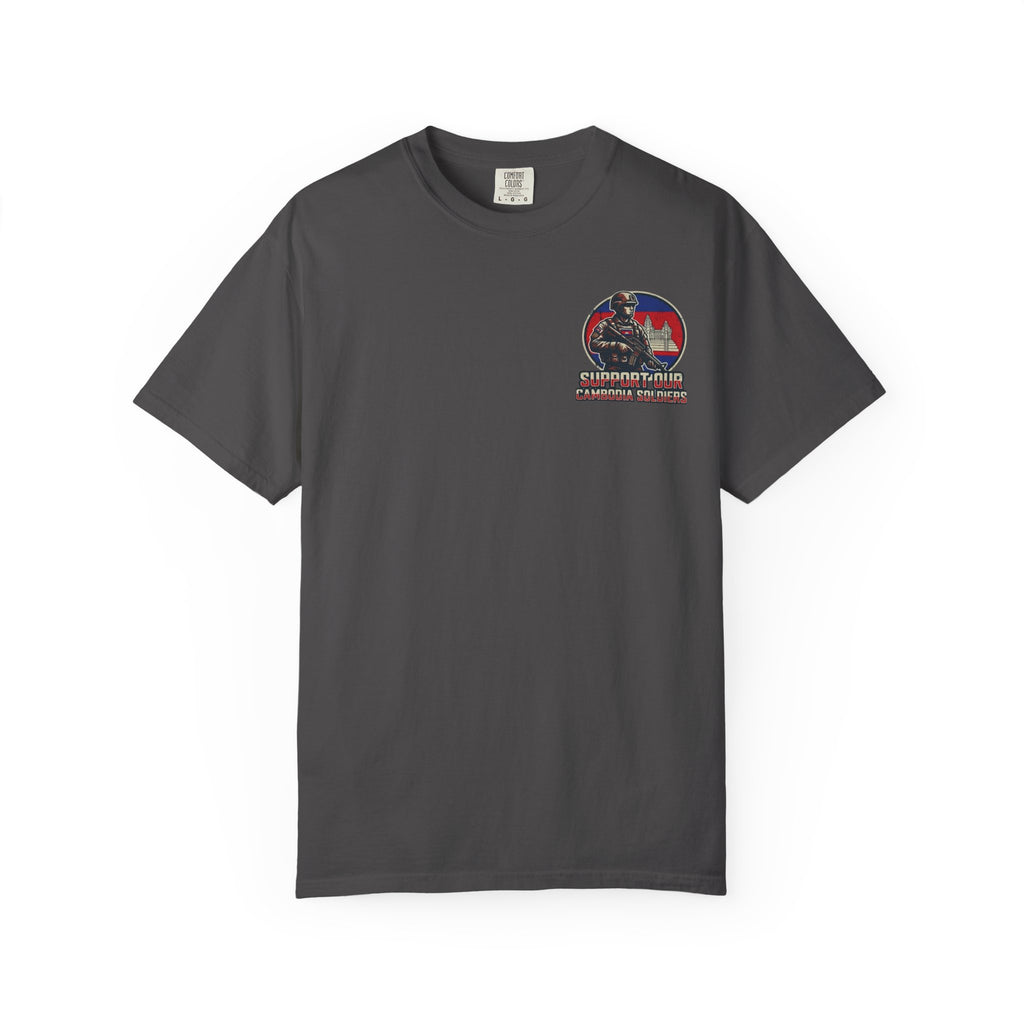 Support Our Cambodia Soldiers T-shirt | Cambodian Flag Military Design