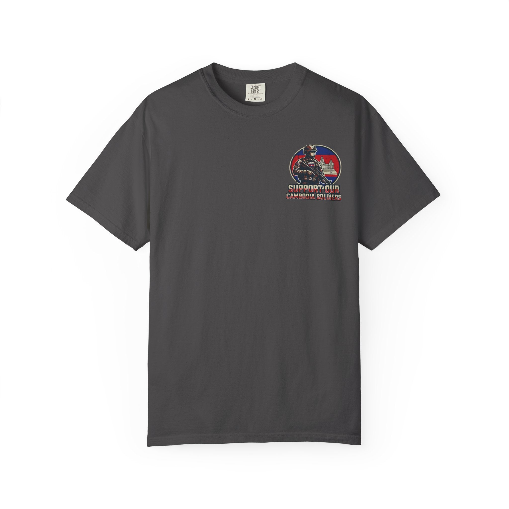 Support Our Cambodia Soldiers T-shirt | Cambodian Flag Military Design