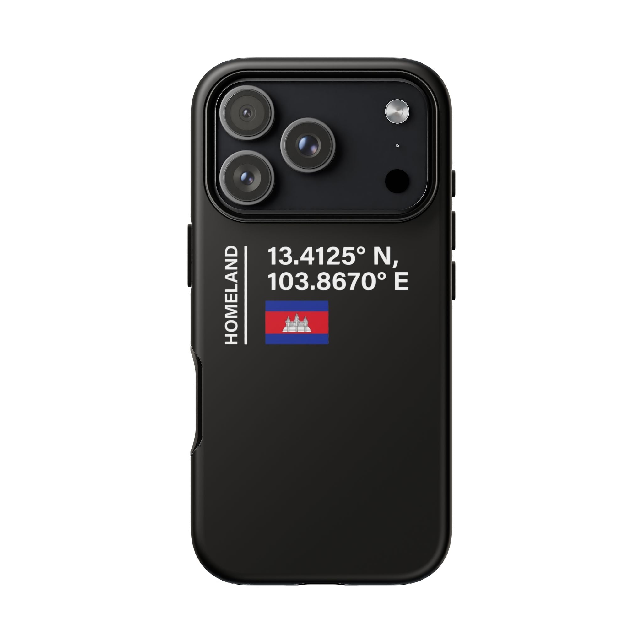 Cambodia flag coordinates Tough Case | Phnom Penh GPS phone cover