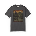 The Quiet Watch graphic T-Shirt | post-apocalyptic guard silhouette, city skyline