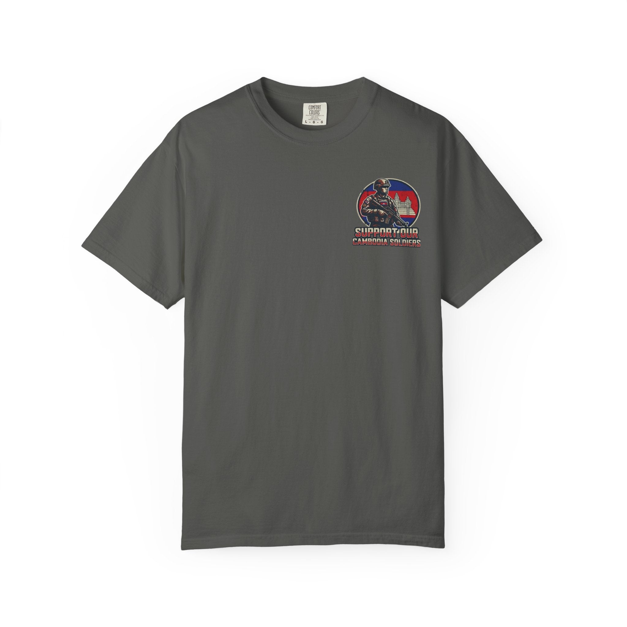 Support Our Cambodia Soldiers T-shirt | Cambodian Flag Military Design