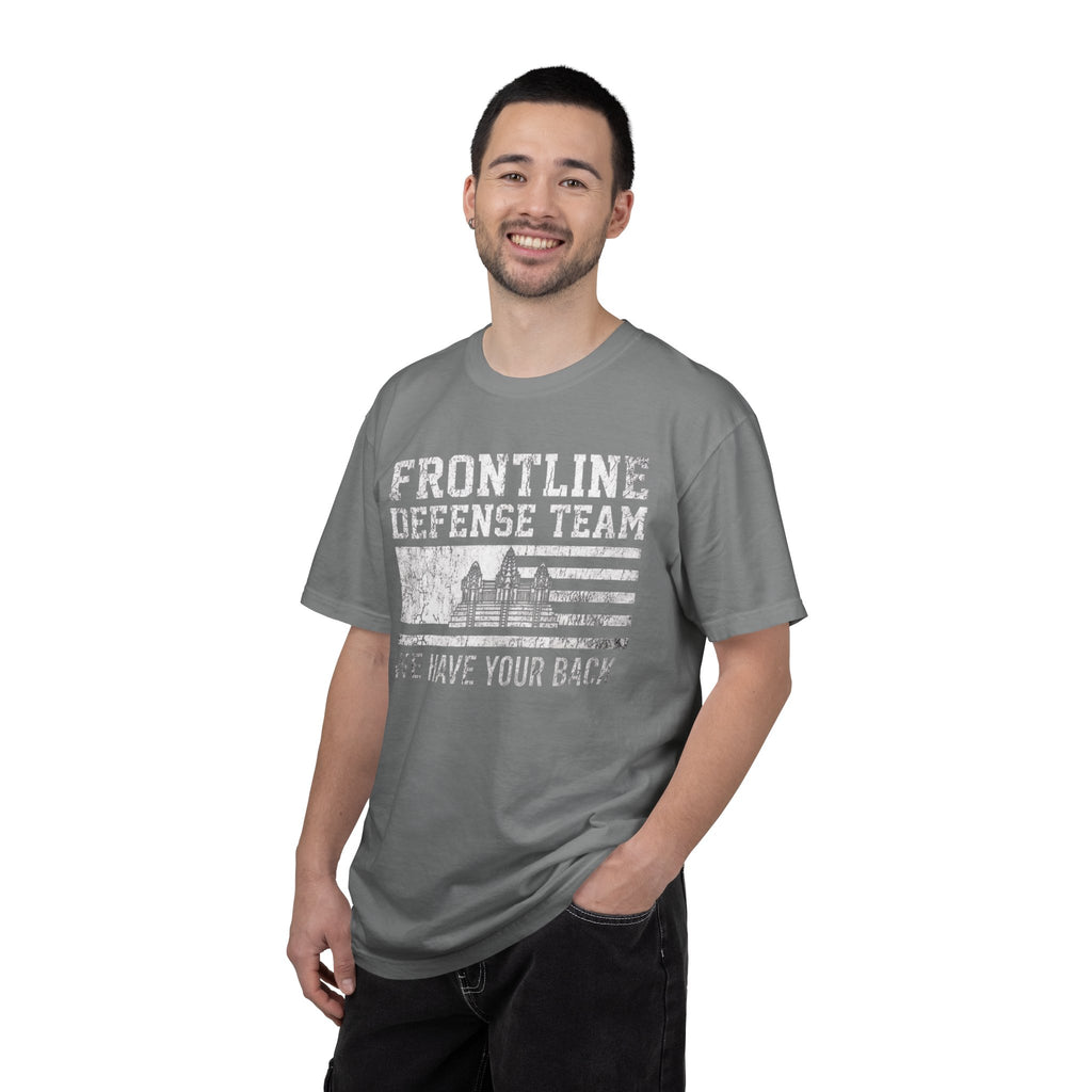 Frontline Defense Team We Have Your Back T-shirt | Military Flag Design