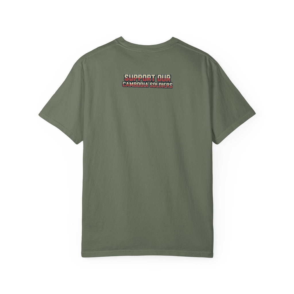 Support Our Cambodia Soldiers T-shirt | Cambodian Flag Military Design