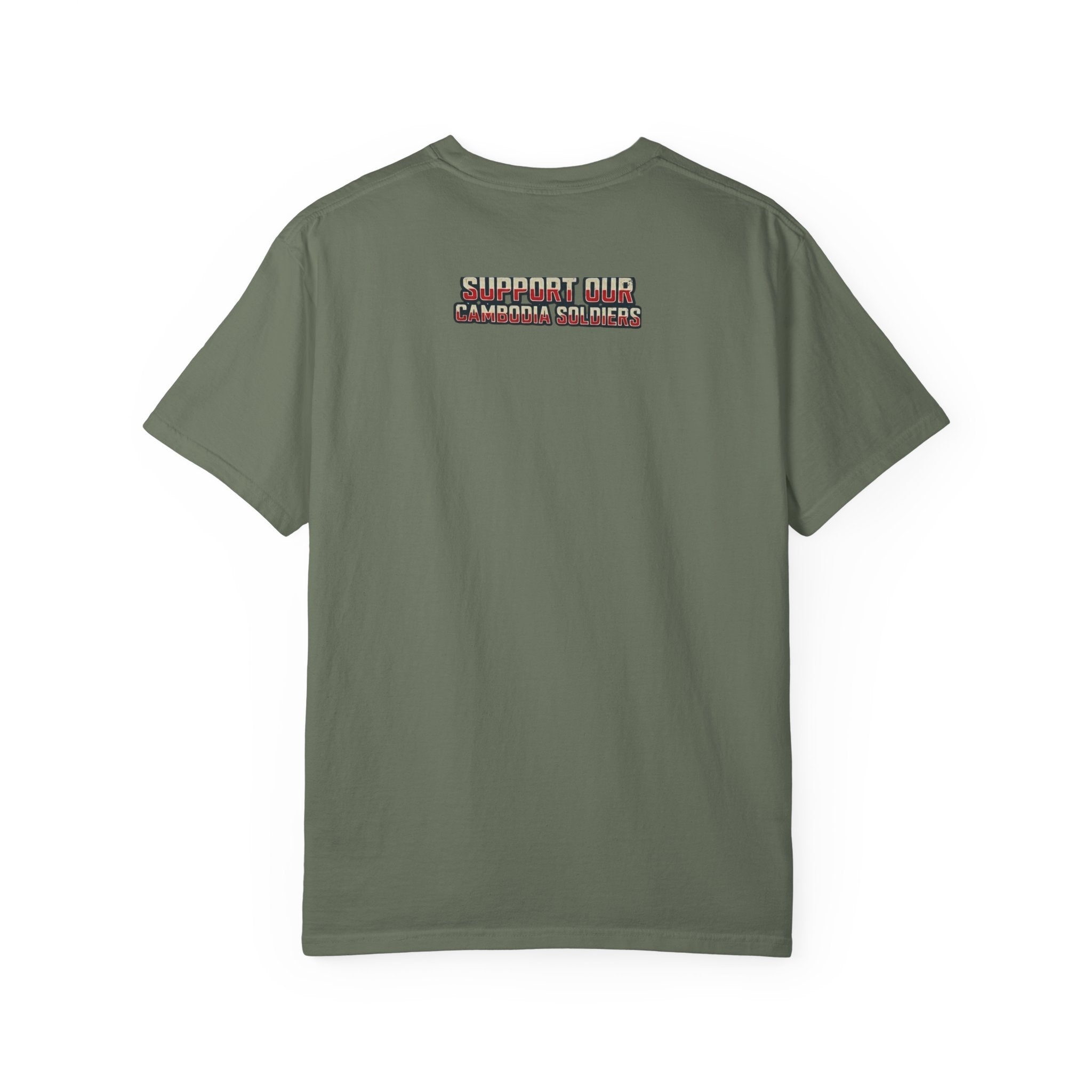 Support Our Cambodia Soldiers T-shirt | Cambodian Flag Military Design