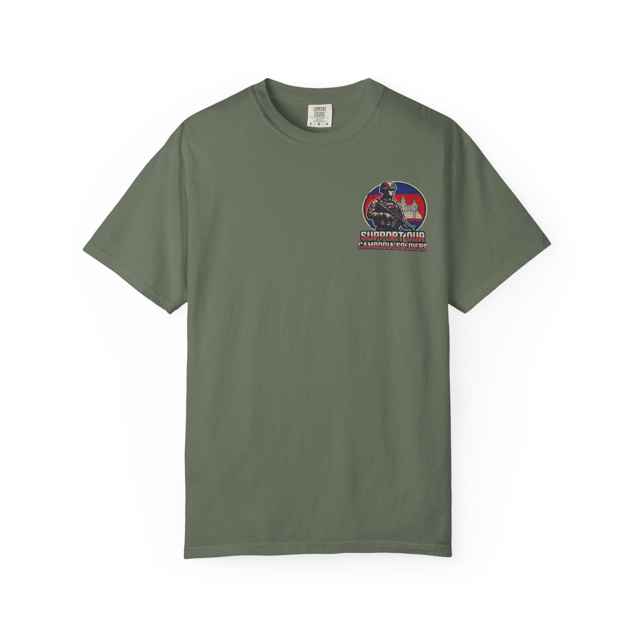 Support Our Cambodia Soldiers T-shirt | Cambodian Flag Military Design